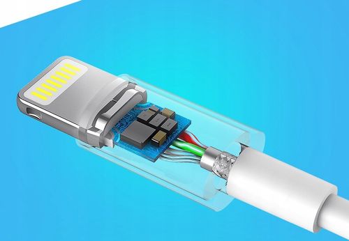 Kabel przewód do iPhone USB - Lightning MFI 1m 2.4A biały na Arena.pl