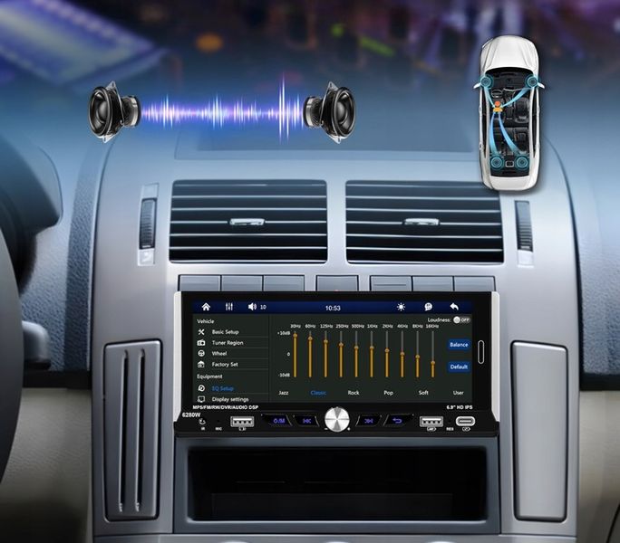 RADIO SAMOCHODOWE 1 DIN BEZPRZEWODOWY CARPLAY ANDROID AUTO MIRROR LINK zdjęcie 14