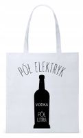 Dla Elektryka Na Prezent Torba Eco Biała Shopper Z Nadrukiem Ze Zdjęciem