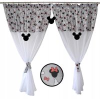 FIRANKA dziecięca Myszka Minnie zawieszki 300x160 czerwone na szarym tle