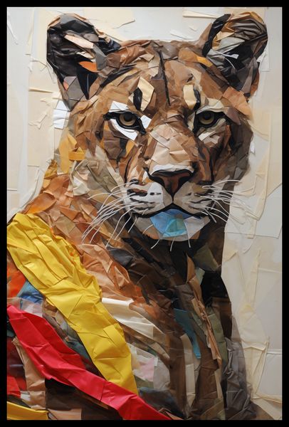 Plakat 40x60cm Papierowy Tygrys zdjęcie 2
