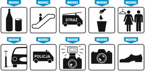 Tabliczka informacyjna Grawer piktogram winda Miejsce na środki czystości na Arena.pl