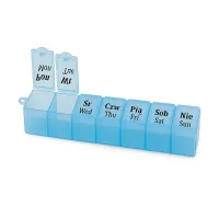 Pojemnik na leki tygodniowy lekarstwa kasetka organizer na suplementy 7 dni