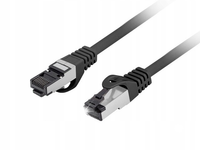 Patchcord Lanberg S/FTP kat.8.1 0,25m LSZH CU fluke passed czarny