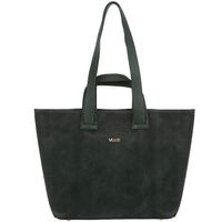 VEZZE torebka damska zamszowa shopper z długimi rączkami V498 c.zielona