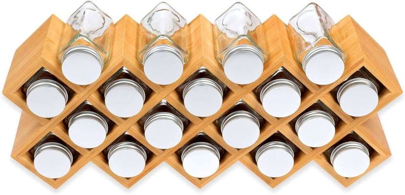 Stojak bambusowy na przyprawy KOCHEN 18 słoików zdjęcie 12