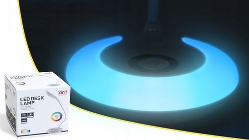 LAMPKA NA BIURKO LED LAMPA BIURKOWA STOJĄCA DO NAUKI DOTYKOWA USB RGB na Arena.pl