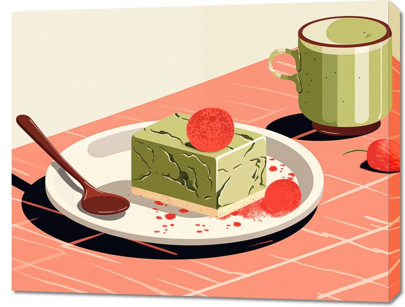 Obraz 90x70cm Deser Matcha zdjęcie 1