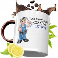 Kubek Bordowy Dla Elektryka Na Urodziny Prezent Z Nadrukiem Ze Zdjęciem