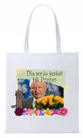 Śmieszny Pis Kaczyński Torba Eco Biała Shopper Z Nadrukiem Ze Zdjęciem