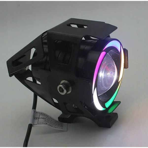 2X Halogen Motocyklowy U7C +Ring Color+Włącznik zdjęcie 3