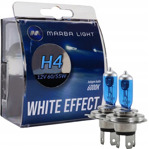 ŻARÓWKI H4 12V 60/55W MARBA LIGHT WHITE EFFECT na Arena.pl