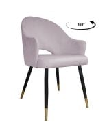 Krzesło obrotowe Velvet podstawa czarno-złota MG55