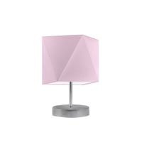 Lampka PASADENA abażur jasny fioletowy srebrny