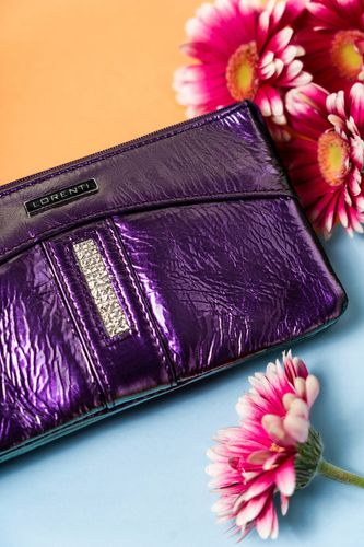 duży portfel damski na zamek z breloczkiem w zestawie - lorenti na Arena.pl