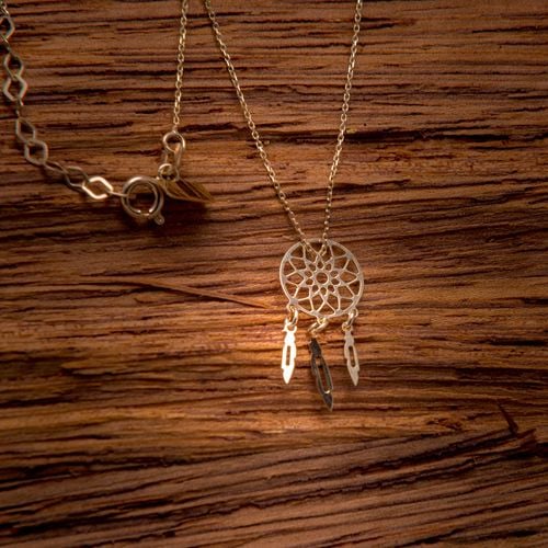 Złoty Naszyjnik Celebrytka Talizman Łapacz Snów Grawer na Arena.pl