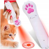 LASER DLA KOTA ZABAWKA MOCNY 6 WZORÓW ŁAPKA WSKAŹNIK LASEROWY CZERWONY