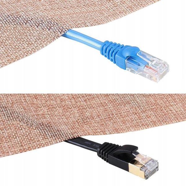 KABEL SIECIOWY LAN ETHERNET PŁASKI SFTP CAT7 5M zdjęcie 5