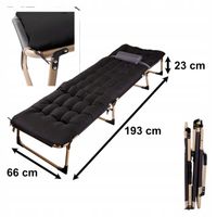 Leżak Ogrodowy Łóżko Polowe Z Materacem Do Domu Ogrodu Na Biwak