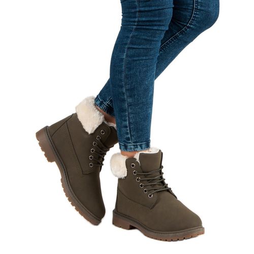 Ciemnozielone traperki r.38 na Arena.pl