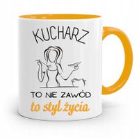 Kubek Żółty Dla Kucharza Nie Zawód To Styl Życia Z Nadrukiem Ze Zdjęciem