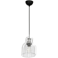 Lampa wisząca sufitowa LOFT tuba srebrna salon
