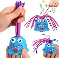 KRZYCZĄCY POTWOREK Z WŁOSAMI GNIOTEK ZABAWKA MONSTER Z DŹWIĘKIEM MIX