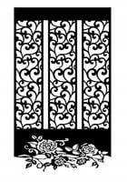 P35 Panel ażurowy róże glamour dekoracja okna elegancka romantyczna 60x130