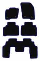 Dywaniki welurowe CARLUX-BLUE do Ford S-MAX MK2 2015- czarne/niebieskie