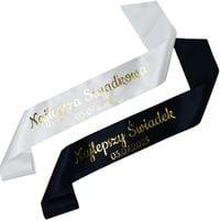 Zestaw szarf Najlepszy Świadek i Najlepsza Świadkowa  + data