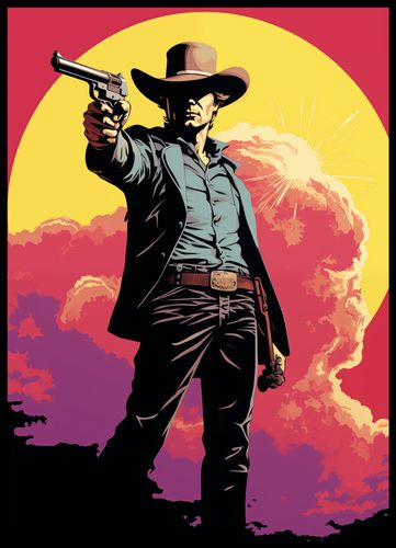 Plakat 50x70cm Strzelec z Epoki na Arena.pl