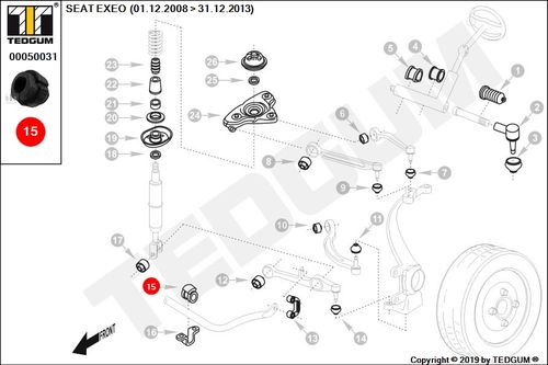 EXEO GUMA STABILIZATORA PRZEDNIEGO 04-15 08 na Arena.pl
