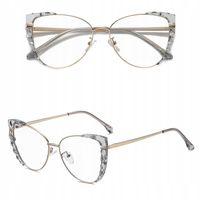 ZŁOTE Damskie Okulary ZERÓWKI do KOMPUTERA BLUE LIGHT UV OPRAWKI Teleskopy