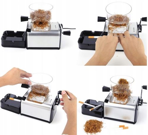 Elektryczna Nabijarka do Papierosów Tłokowa Maszynka Automatyczna Tytoniu na Arena.pl