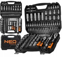 Zestaw Kluczy Nasadowych 110 Elementów 1/2", 1/4" Walizka NEO TOOLS