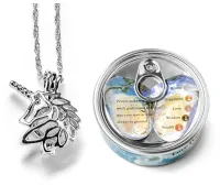 Naszyjnik Jednorożec z Dwoma Perłami - Prezent dla Dziewczyny