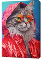 Obraz 60x90cm Kot w Stylu