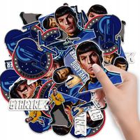 NAKLEJKI ETYKIETY NA ZESZYT NALEPKA Z POSTACIAMI Z STAR TREK WZORY 6 SZT