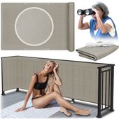 Osłona balkonowa szara 1 x 7 m