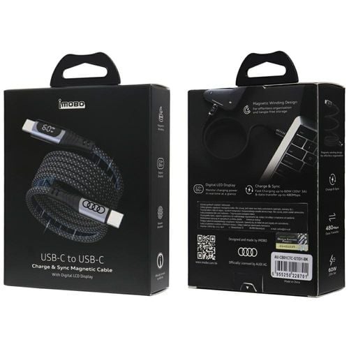 kabel usb-c/usb-c audi 2.0 charge & sync cable 20v 3a 60w czarny na Arena.pl