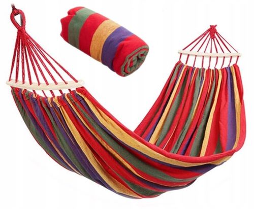 HAMAK OGRODOWY ZE STELAŻEM JEDNOOSOBOWY HUŚTAWKA DO OGRODU 1 OSOBOWY 200x80 na Arena.pl