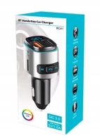 Transmiter FM do samochodu Bluetooth Ładowanie USB QC 3.0 Czarny