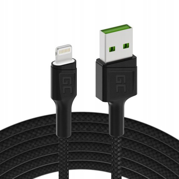 2x Kabel Lightning 2m LED GreenCell Ray szybkie ładowanie do Apple iPhone zdjęcie 7