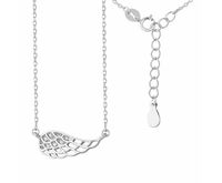 Rodowany srebrny naszyjnik gwiazd celebrytka skrzydło anioła wings cyrkonie srebro 925 Z1450N