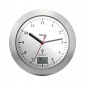 Zegar ścienny AUTOMATYCZNY radiowy DCF77 termometr ODPORNY NA WILGOĆ