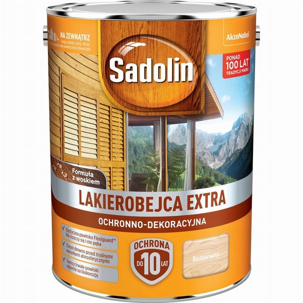 Sadolin Lakierobejca Extra Bezbarwny poj. 5L zdjęcie 1