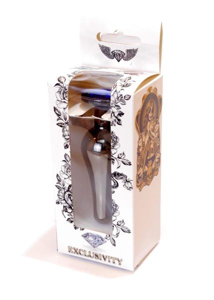 Plug-Jewellery Dark Silver Butt Plug- Dark Blue zdjęcie 10