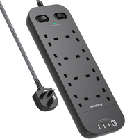 Listwa Zasilająca Hanycony 8 Gniazd 4 USB USB-C Ochrona 1800J 1,6M UK