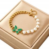 Bransoletka Złota Stal Chirurgiczna 18K