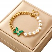 Bransoletka Złota Stal Chirurgiczna 18K